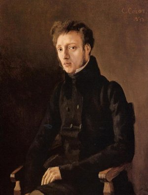 Toussaint Lemaistre, Architect by Jean-Baptiste-Camille Corot Oil Painting