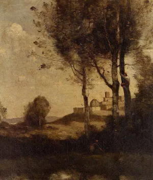 Tuscan Beaters by Jean-Baptiste-Camille Corot Oil Painting