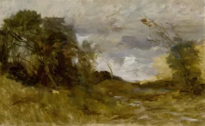 Vallee Solitaire by Jean-Baptiste-Camille Corot Oil Painting