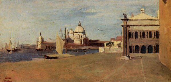 Main Product Photo of Venice, the Grand Canal, View from the Esclavons Quay Painting by Jean-Baptiste-Camille Corot