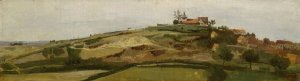 View of Lormes by Jean-Baptiste-Camille Corot Oil Painting