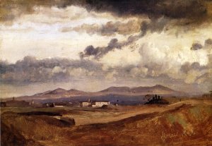 View of the Convent of Sant'Onofrio on the Janiculum, Rome by Jean-Baptiste-Camille Corot Oil Painting