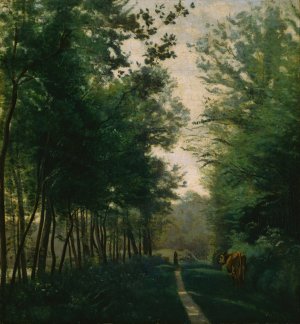 Ville d'Avray by Jean-Baptiste-Camille Corot Oil Painting