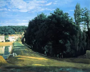 Ville d'Avray - the Chemin de Corot Oil painting by Jean-Baptiste-Camille Corot