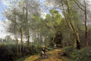 Ville d'Avray by Jean-Baptiste-Camille Corot Oil Painting
