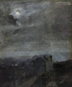 Crepuscule, effet de lune by Jean-Baptiste Carpeaux Oil Painting