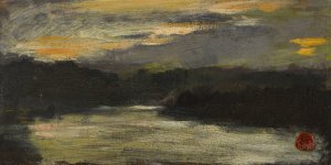 Effet de ciel sur une riviere by Jean-Baptiste Carpeaux Oil Painting
