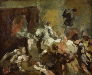 Entree triomphale d'Henri IV a Paris, d'apres Rubens by Jean-Baptiste Carpeaux Oil Painting