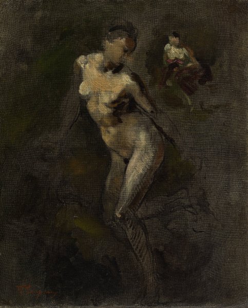 Femme nue  by Jean-Baptiste Carpeaux - Hand-Painted Oil Painting Reproduction