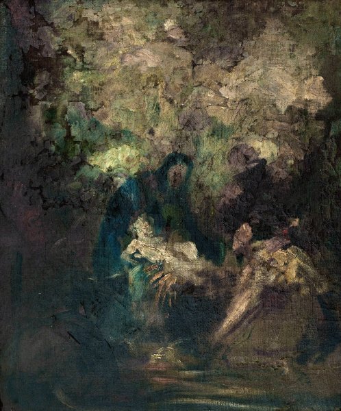 L'Adoration des bergers by Jean-Baptiste Carpeaux - Hand-Painted Oil Painting Reproduction