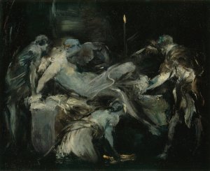 Scene d'accouchement by Jean-Baptiste Carpeaux Oil Painting