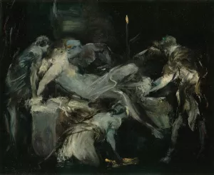 Scene d'accouchement by Jean-Baptiste Carpeaux Oil Painting