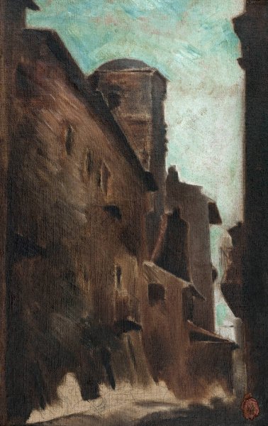 Main Product Photo of Une rue  Painting by Jean-Baptiste Carpeaux