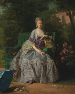 Portrait of Marie Therese Louise of Savoy, Princesse de Lamballe by Jean-Baptiste Charpentier Oil Painting