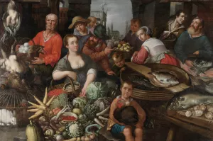 Le marche by Jean-Baptiste De Saive II Oil Painting