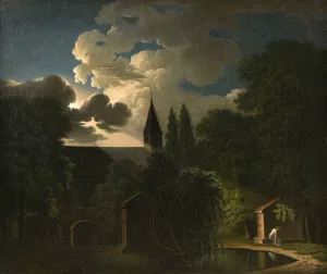Le tombeau de Werther. Effet de nuit by Jean-Baptiste Deperthes Oil Painting