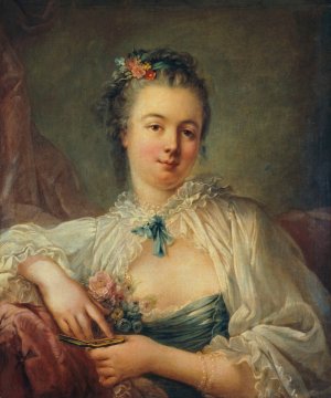 Portrait presume de Jeanne-Elisabeth-Victoire Deshays, epouse de l'artiste by Jean-Baptiste Deshays Oil Painting