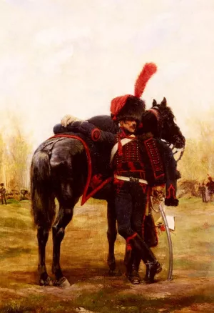 Artillerie Cheval de la Garde Imperiale by Jean Baptiste Edouard Detaille - Oil Painting Reproduction