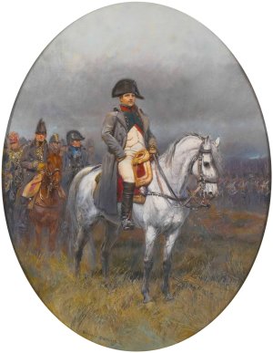 Napoleon On Horseback by Jean-Baptiste Edouard Detaille Oil Painting