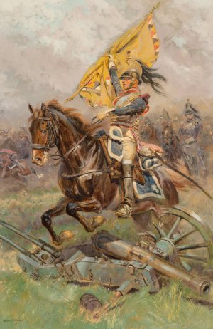 The Charge Oil painting by Jean-Baptiste Edouard Detaille