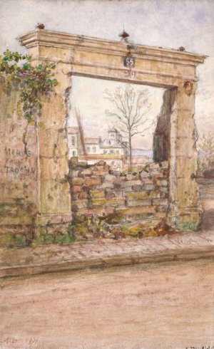 A la porte de Clignancourt by Jean-Baptiste-Francois Arnaud-Durbec Oil Painting