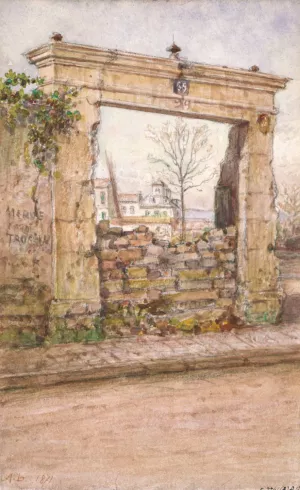 A la porte de Clignancourt by Jean-Baptiste-Francois Arnaud-Durbec Oil Painting