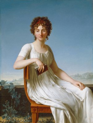 Portrait of Constance Pipelet by Jean-Baptiste-Francois Desoria Oil Painting