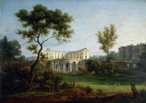 La maison de Beaumarchais et la Bastille by Jean-Baptiste Francois Genillion Oil Painting