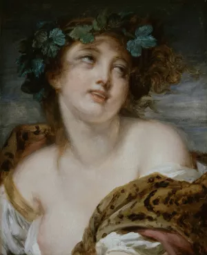 Bacchante by Jean-Baptiste Greuze Oil Painting