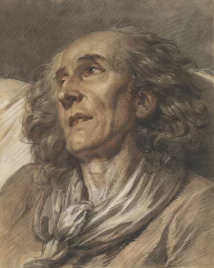 Bust Of An Old Man Oil painting by Jean-Baptiste Greuze