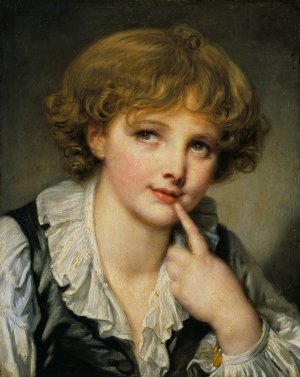 Head of a Boy by Jean-Baptiste Greuze Oil Painting