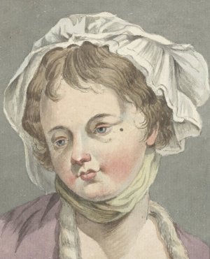 Head of a girl by Jean-Baptiste Greuze Oil Painting
