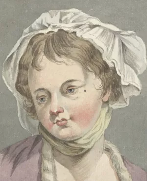 Head of a girl by Jean-Baptiste Greuze Oil Painting