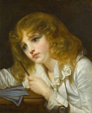 Le Petit Mathematicien by Jean-Baptiste Greuze Oil Painting