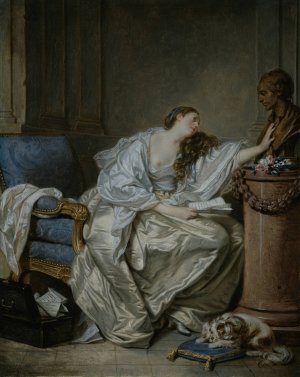 Le tendre ressouvenir by Jean-Baptiste Greuze Oil Painting