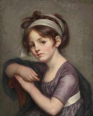 Portrait Of A Young Girl by Jean-Baptiste Greuze Oil Painting