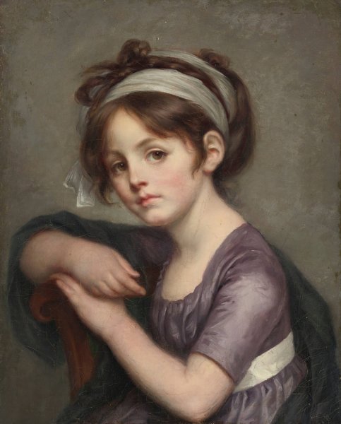 Portrait Of A Young Girl by Jean-Baptiste Greuze - Hand-Painted Oil Painting Reproduction