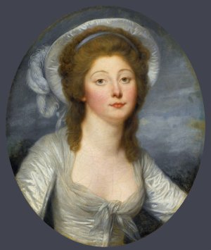 Portrait Of A Young Woman, Called Mademoiselle Montredon by Jean-Baptiste Greuze Oil Painting