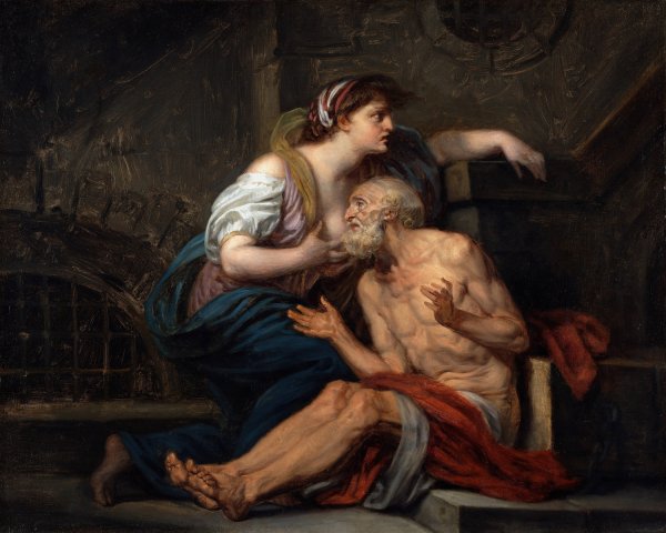 Main Product Photo of Roman Charity  Painting by Jean-Baptiste Greuze