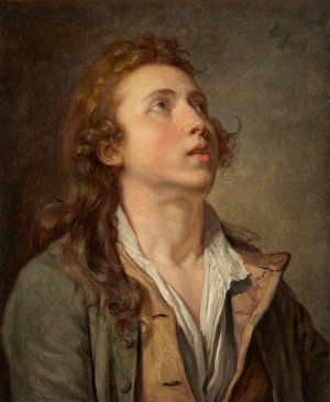 Study Of A Young Man by Jean-Baptiste Greuze Oil Painting