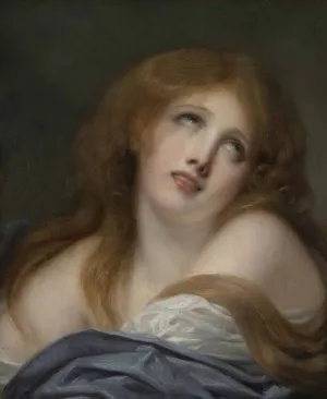 The Bust of a Young Girl, Called Virginie by Jean-Baptiste Greuze Oil Painting
