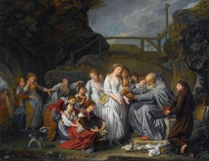 The Hermit by Jean-Baptiste Greuze Oil Painting
