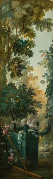 Deux colombes se becquetant dans un paysage by Jean-Baptiste Huet Deux colombes se becquetant dans un paysage by Jean-Baptiste Huet Oil Painting