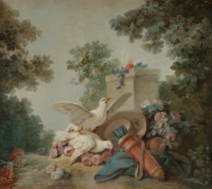 Le sacrifice a l'autel de l'Amour by Jean-Baptiste Huet Oil Painting