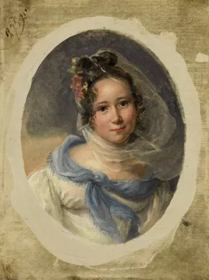 Portrait of a lady by Jean-Baptiste Isabey Oil Painting