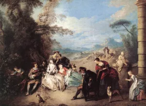 Concert Champetre painting by Jean Baptiste Joseph Pater