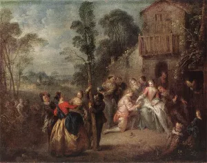 The May Tree Oil painting by Jean Baptiste Joseph Pater