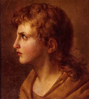 Head Of A Young Man, In Profile by Jean Baptiste Joseph Wicar Oil Painting