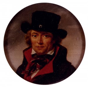 Portrait of a Man, possibly a Self-Portrait by Jean Baptiste Joseph Wicar Oil Painting