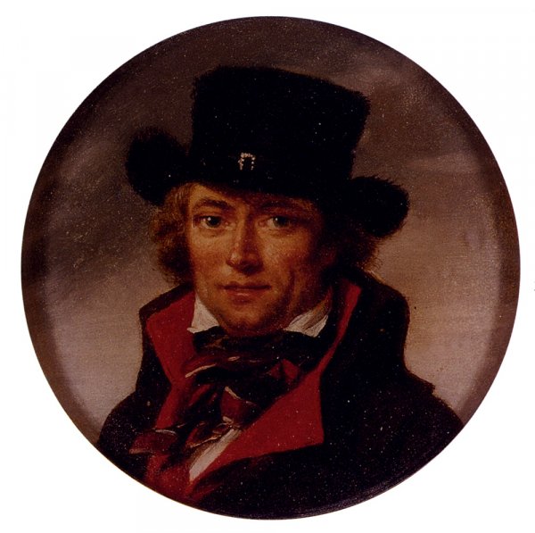 Main Product Photo of Portrait of a Man, possibly a Self-Portrait Painting by Jean Baptiste Joseph Wicar